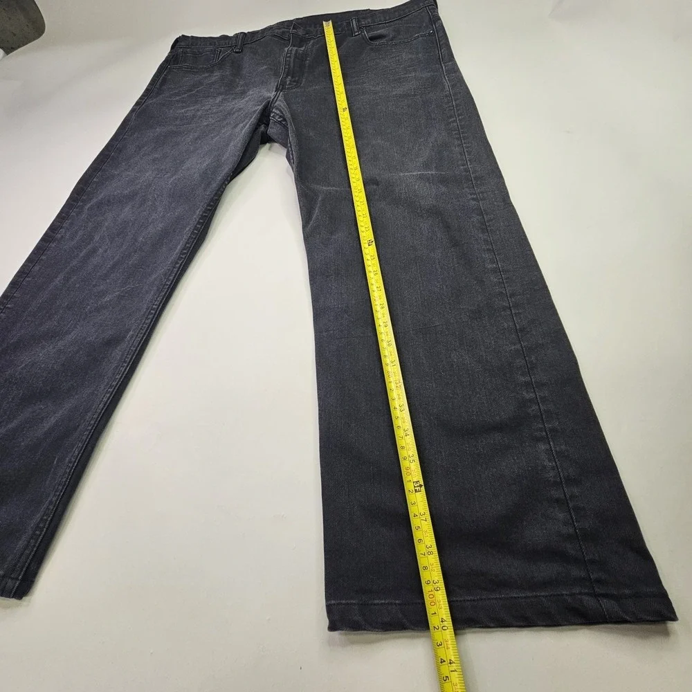 LEVI'S 569 Loose Straight Jeans 42x32 Black Dark Wash Denim Baggy Relaxed Fit